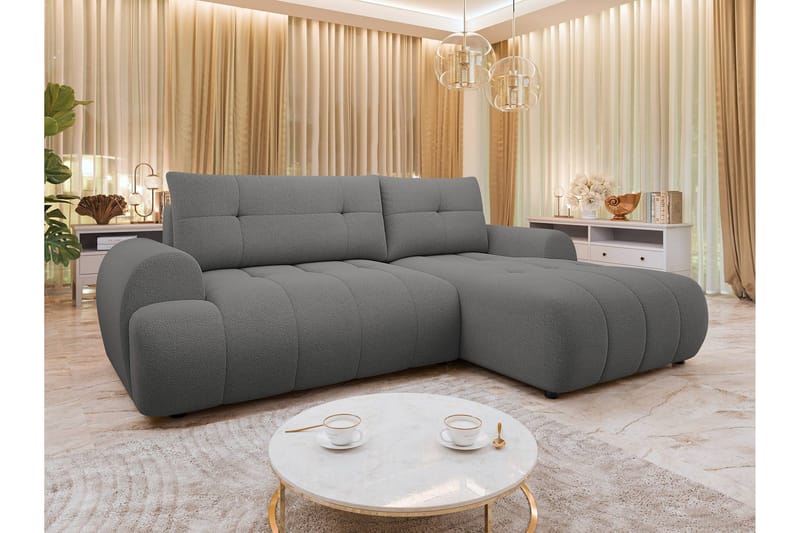 Ceibo Sovesofa med Sjeselong 3-seter - Grå - Møbler - Sofaer - Sovesofaer - Sovesofa divan