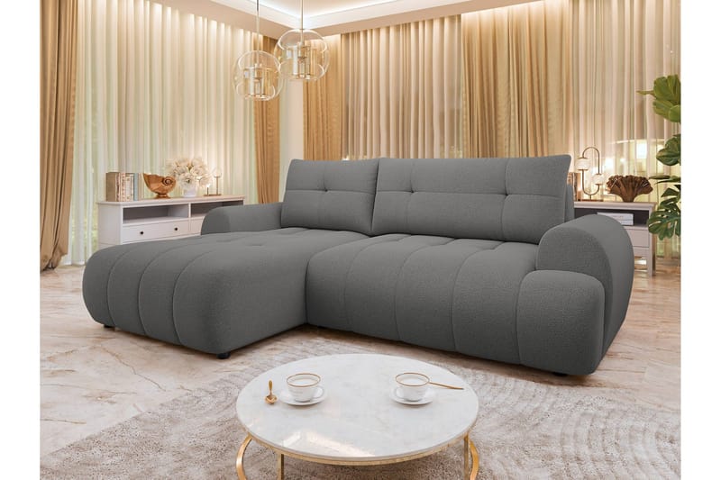 Ceibo Sovesofa med Sjeselong 3-seter - Grå - Møbler - Sofaer - Sovesofaer - Sovesofa divan