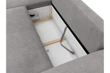 Ceibo Sovesofa med Sjeselong 3-seter i Plysj - Beige - Møbler - Sofaer - Sovesofaer - Sovesofa divan