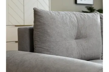 Ceibo Sovesofa med Sjeselong 3-seter i Plysj - Beige - Møbler - Sofaer - Sovesofaer - Sovesofa divan