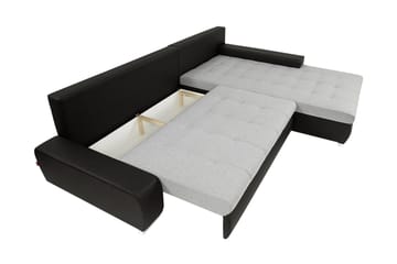 Cerys Sovesofa Med 3-Seters Divan - Beige - Møbler - Sofaer - Sovesofaer - Sovesofa divan