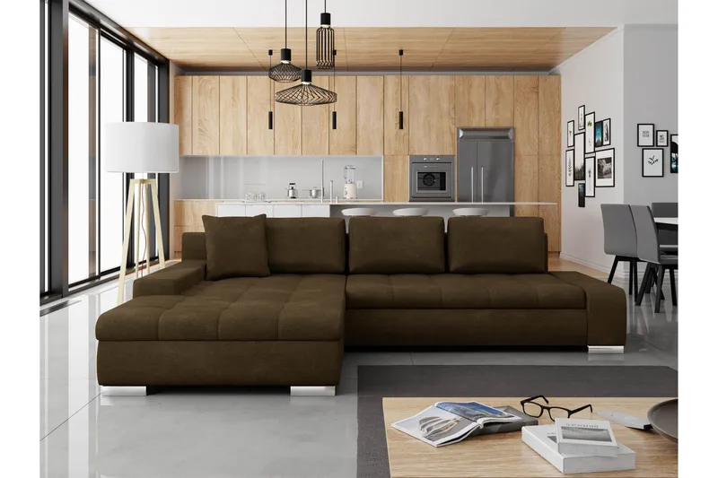 Cerys Sovesofa Med 3-Seters Divan, Brun