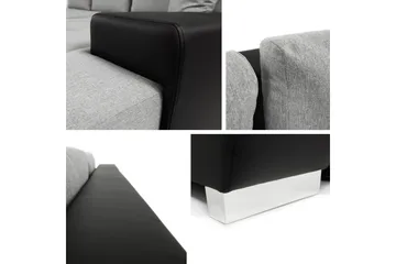 Cerys Sovesofa Med 3-Seters Divan - Grå/Beige - Møbler - Sofaer - Sovesofaer - Sovesofa divan