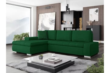 Cerys Sovesofa Med 3-Seters Divan - Grønn - Møbler - Sofaer - Sovesofaer - Sovesofa divan