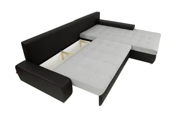Cerys Sovesofa Med 3-Seters Divan - Hvit - Møbler - Sofaer - Sovesofaer - Sovesofa divan