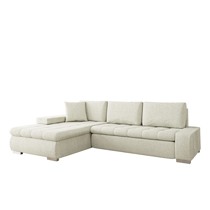 Cerys Sovesofa med sjeselong 4-seter - Beige - Møbler - Sofaer - Sovesofaer - Sovesofa divan