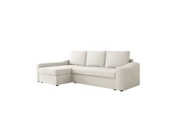 Chaman Sovesofa med Sjeselong 3-seter i Plysj - Beige - Møbler - Sofaer - Sovesofaer - Sovesofa divan