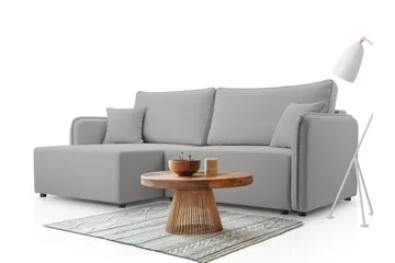 Chandru Sovesofa med Sjeselong 3-seter - Grå - Møbler - Sofaer - Sovesofaer - Sovesofa divan