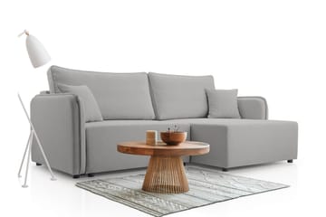 Chandru Sovesofa med Sjeselong 3-seter - Grå - Møbler - Sofaer - Sovesofaer - Sovesofa divan