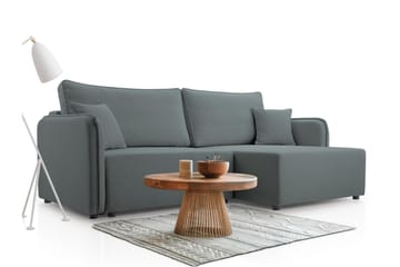 Chandru Sovesofa med Sjeselong 3-seter - Grå - Møbler - Sofaer - Sovesofaer - Sovesofa divan