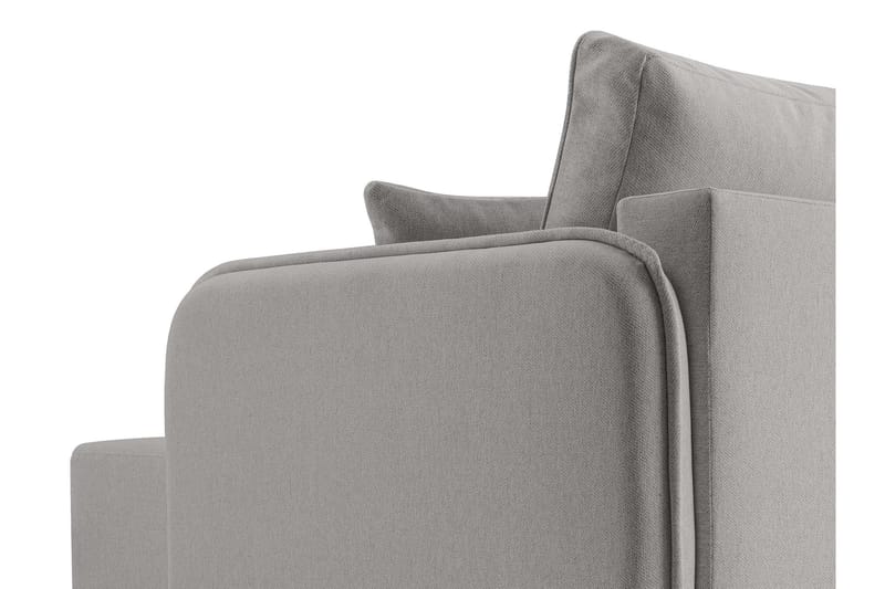 Chandru Sovesofa med Sjeselong 3-seter i Plysj - Beige - Møbler - Sofaer - Sovesofaer - Sovesofa divan