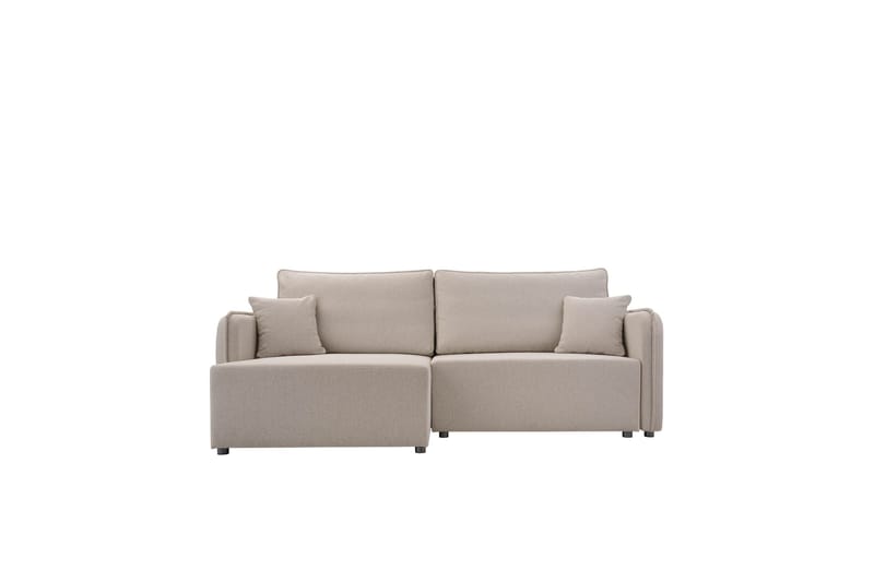 Chandru Sovesofa med Sjeselong 3-seter i Plysj, Grå