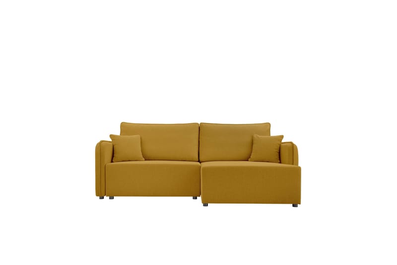 Chandru Sovesofa med Sjeselong 3-seter i Plysj, Gul