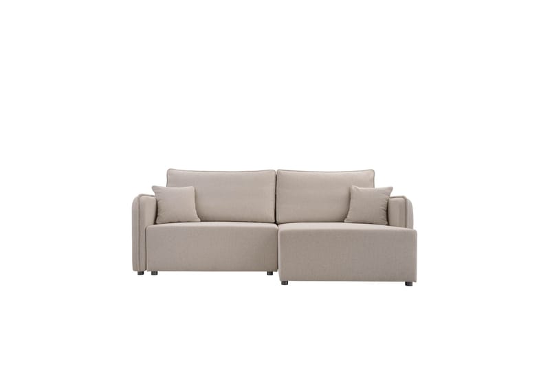 Chandru Sovesofa med Sjeselong 3-seter i Plysj, Grå