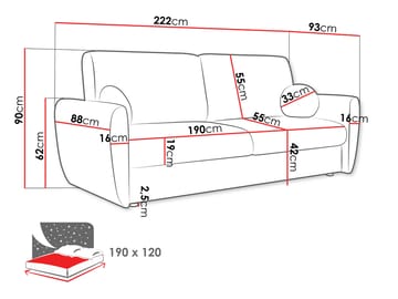 Chavez 3-seters sovesofa - Lysegrå - Møbler - Sofaer - Sovesofaer - 3 seters sovesofa