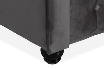 Chesterfield Deluxe 3-seter Fremoverbøyd sovesofa i fløyel - Mørkegrå Fløyel - Møbler - Sofaer - Sovesofaer - 3 seters sovesofa