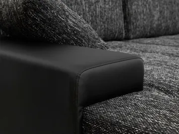 Cillo 5-seters U-formet sovesofa med dobbeltdivan - grå - Møbler - Sofaer - Sovesofaer - Hjørnesovesofa