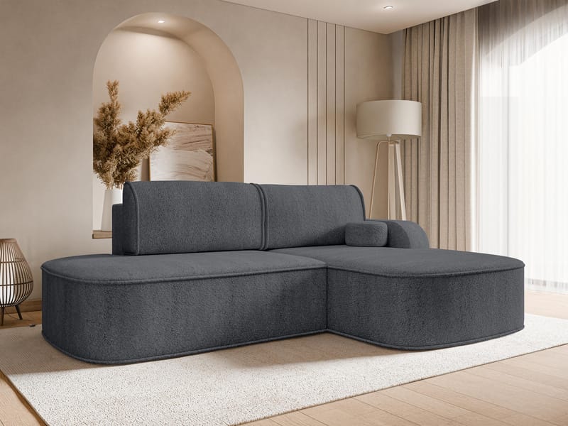 Cinrel Sovesofa med sjeselong 3-seter - Grå - Møbler - Sofaer - Sovesofaer - Sovesofa divan