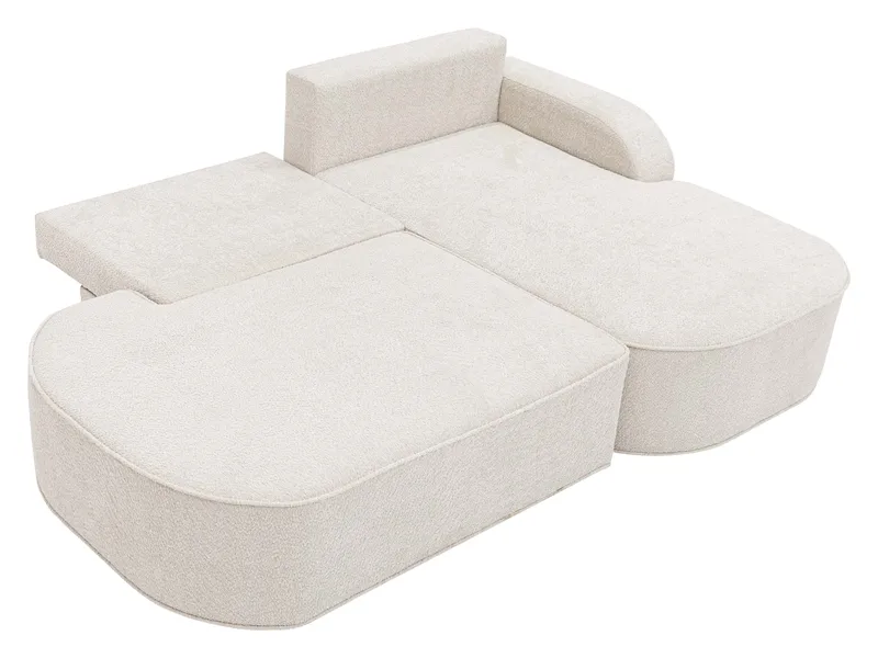 Cinrel Sovesofa med sjeselong 3-seter - Rosa - Møbler - Sofaer - Sovesofaer - Sovesofa divan