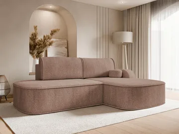 Cinrel Sovesofa med sjeselong 3-seter - Rosa - Møbler - Sofaer - Sovesofaer - Sovesofa divan