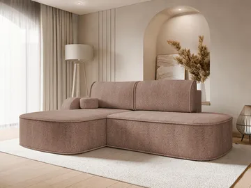 Cinrel Sovesofa med sjeselong 3-seter - Rosa - Møbler - Sofaer - Sovesofaer - Sovesofa divan
