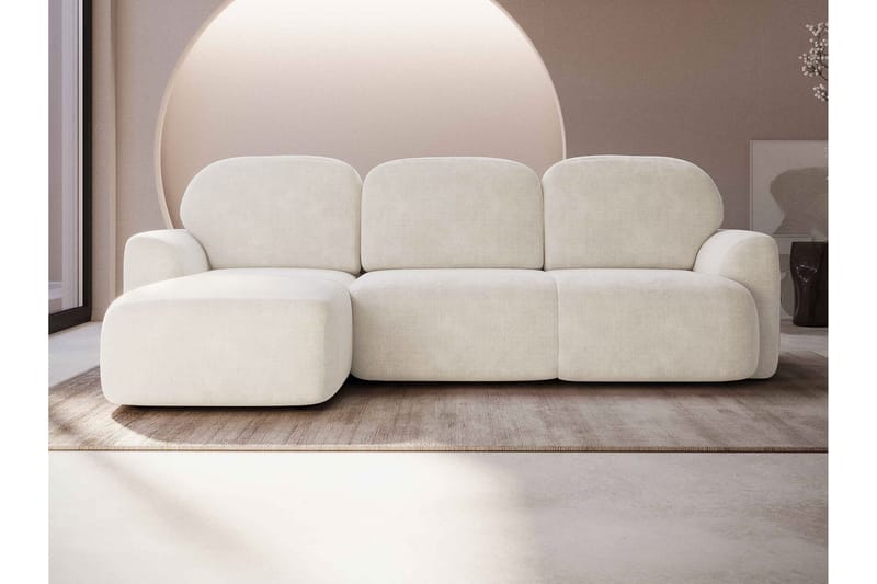 Corfu Sovesofa Med 3-Seters Divan - Beige - Møbler - Sofaer - Sovesofaer - Sovesofa divan