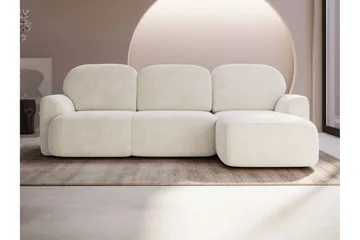 Corfu Sovesofa Med 3-Seters Divan - Beige - Møbler - Sofaer - Sovesofaer - Sovesofa divan