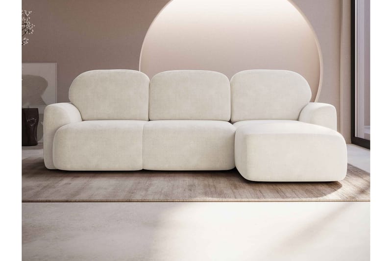 Corfu Sovesofa Med 3-Seters Divan - Beige - Møbler - Sofaer - Sovesofaer - Sovesofa divan