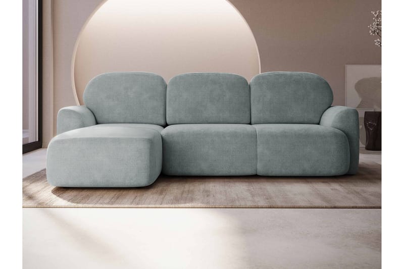 Corfu Sovesofa Med 3-Seters Divan - Grå - Møbler - Sofaer - Sovesofaer - Sovesofa divan