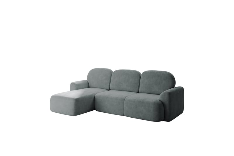 Corfu Sovesofa Med 3-Seters Divan - Grå - Møbler - Sofaer - Sovesofaer - Sovesofa divan