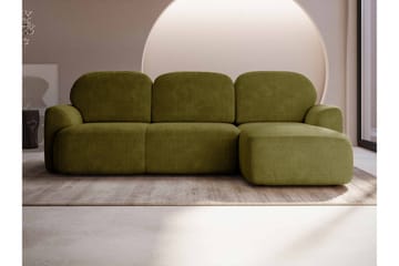 Corfu Sovesofa Med 3-Seters Divan - Grønn - Møbler - Sofaer - Sovesofaer - Sovesofa divan
