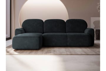Corfu Sovesofa Med 3-Seters Divan - Svart - Møbler - Sofaer - Sovesofaer - Sovesofa divan