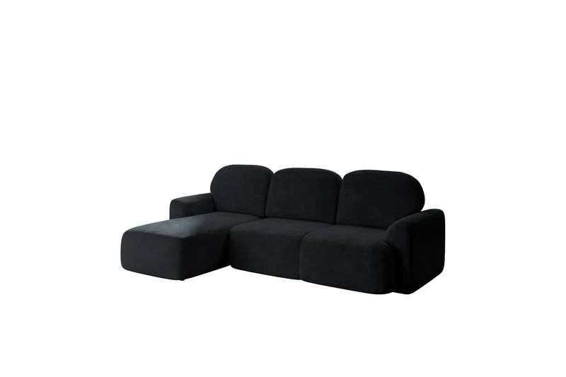 Corfu Sovesofa Med 3-Seters Divan, Svart