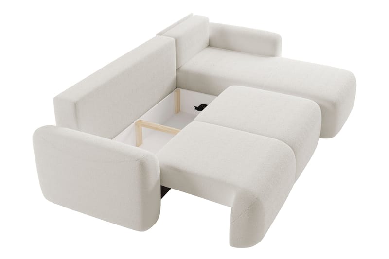 Corfu Sovesofa Med 3-Seters Divan - Svart - Møbler - Sofaer - Sovesofaer - Sovesofa divan