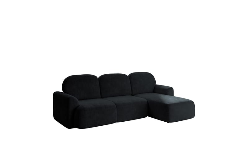 Corfu Sovesofa Med 3-Seters Divan, Svart