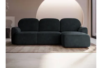 Corfu Sovesofa Med 3-Seters Divan - Svart - Møbler - Sofaer - Sovesofaer - Sovesofa divan
