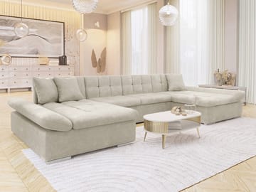 Dewitt 5-seters U-formet Sovesofa - Beige - Møbler - Sofaer - Sovesofaer - U sovesofa
