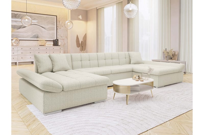 Dewitt Sovesofa Dubbeldivan 5-sits - Beige - Møbler - Sofaer - Sovesofaer - U sovesofa