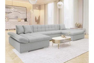 Dewitt Sovesofa Dubbeldivan 5-sits - Grå - Møbler - Sofaer - Sovesofaer - U sovesofa