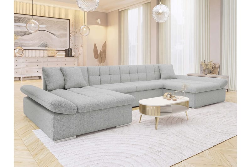 Dewitt Sovesofa Dubbeldivan 5-sits - Grå - Møbler - Sofaer - Sovesofaer - U sovesofa