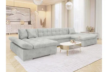 Dewitt Sovesofa Dubbeldivan 5-sits - Grå - Møbler - Sofaer - Sovesofaer - U sovesofa