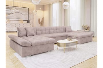 Dewitt Sovesofa Dubbeldivan 5-sits - Rosa - Møbler - Sofaer - Sovesofaer - U sovesofa