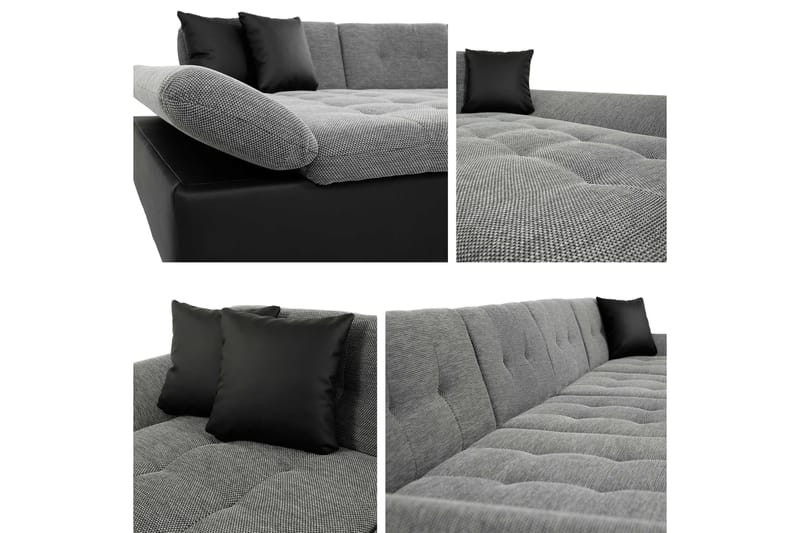 Dewitt Sovesofa Dubbeldivan 5-sits - Svart - Møbler - Sofaer - Sovesofaer - Sovesofa divan
