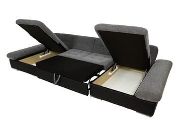 Dewitt Sovesofa med dobbel sjeselong 5-seter - Brun - Møbler - Sofaer - Sovesofaer - U sovesofa