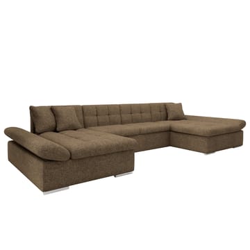 Dewitt Sovesofa med dobbel sjeselong 5-seter - Brun - Møbler - Sofaer - Sovesofaer - U sovesofa