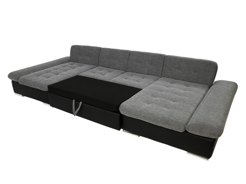 Dewitt Sovesofa med dobbel sjeselong 5-seter - Brun - Møbler - Sofaer - Sovesofaer - U sovesofa