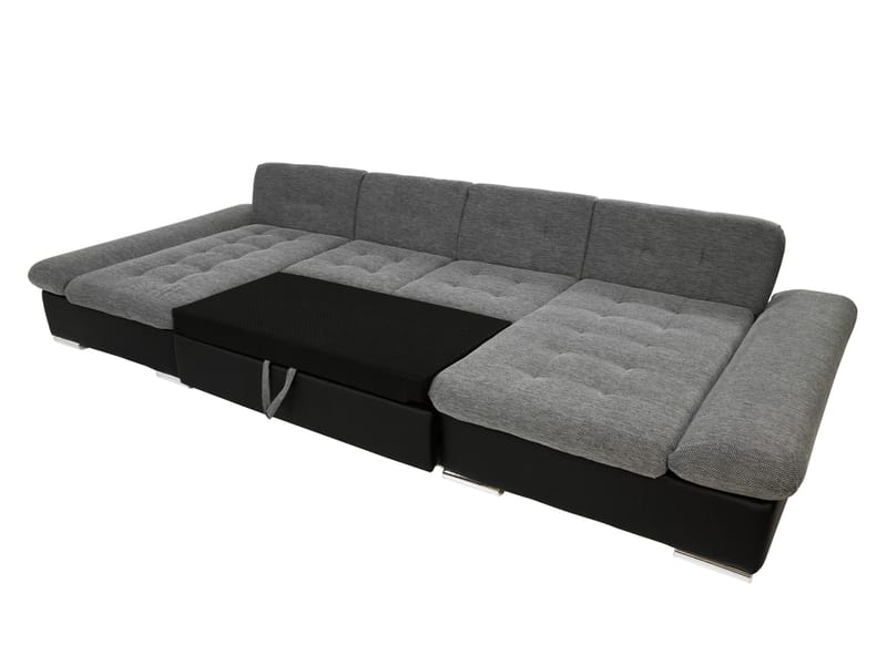 Dewitt Sovesofa med dobbel sjeselong 5-seter - Brun - Møbler - Sofaer - Sovesofaer - U sovesofa