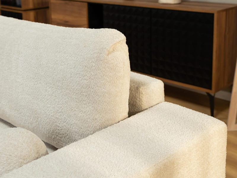 Deylor Sovesofa med sjeselong 3-seter - Beige - Møbler - Sofaer - Sovesofaer - Sovesofa divan