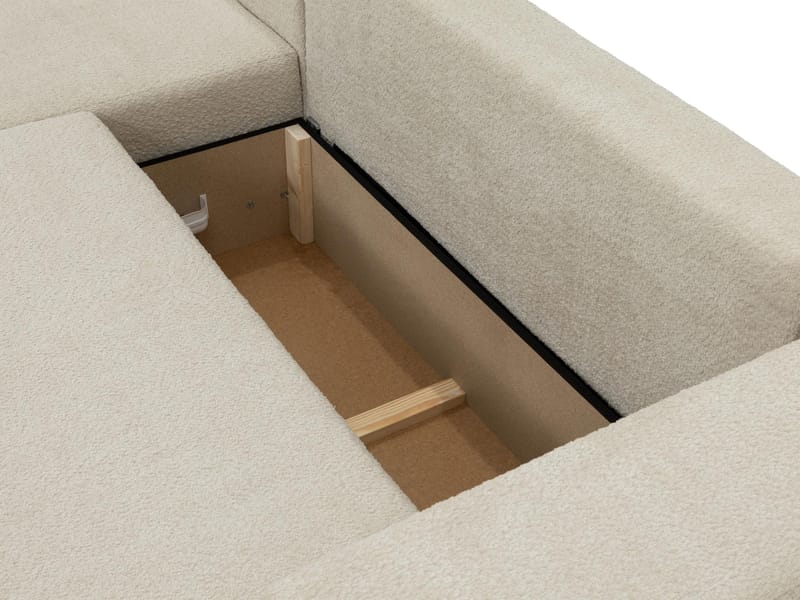 Deylor Sovesofa med sjeselong 3-seter - Beige - Møbler - Sofaer - Sovesofaer - Sovesofa divan