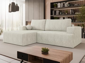 Deylor Sovesofa med sjeselong 3-seter - Beige - Møbler - Sofaer - Sovesofaer - Sovesofa divan
